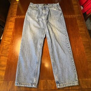 Santa Fe Relaxed Fit Fleece Lined Light Wash Jeans Men's 36x32